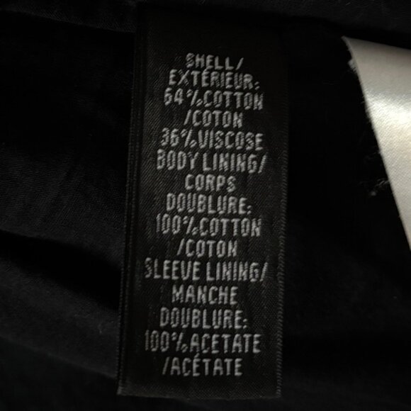 Club Monaco Women's Waxed Cotton Rain Coat Mac Size L - Picture 14 of 14